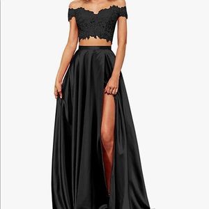Two piece Black Prom Dress!!